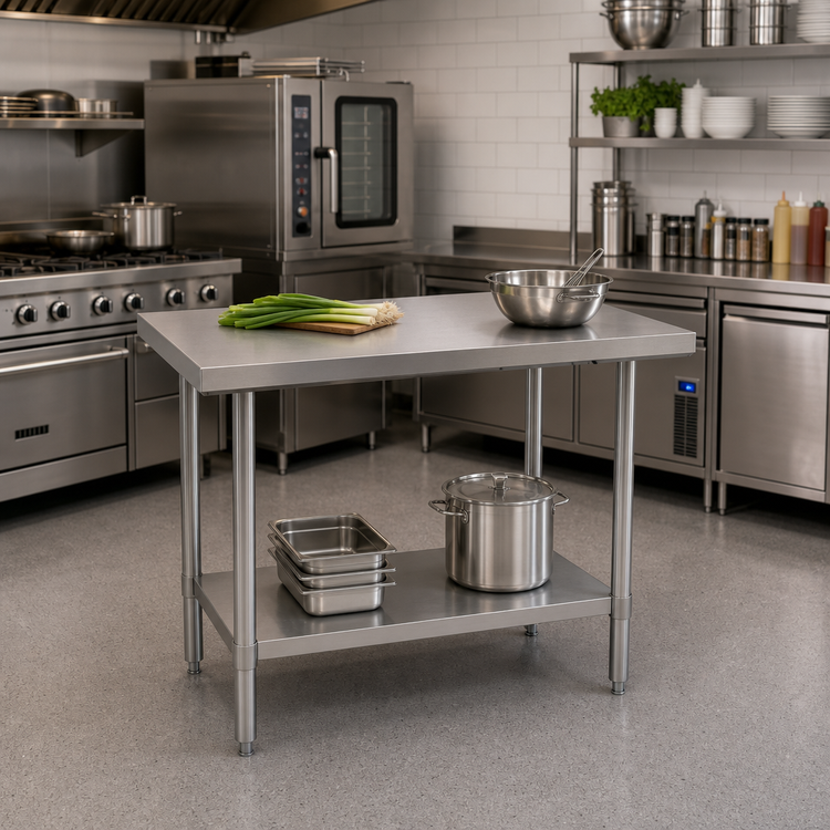 Product image #2 for Mixrite 72-Inch Stainless Steel Work Table with Adjustable Undershelf