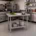 Thumbnail image #2 for Mixrite 72-Inch Stainless Steel Work Table with Adjustable Undershelf
