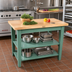 Thumbnail image #3 for John Boos Classic Country 36 x 25 Inch Wood Top Work Table with Two Slatted Undershelves