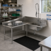 Thumbnail image #2 for John Boos Pro-Bowl L-Shaped Corner Soiled Dishtable with Pre-Rinse Sink, Left-to-Right, 72-Inch Corner-to-End