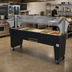 Thumbnail image #2 for Advance Tabco Triumph 5-Well Portable Electric Hot Food Buffet Table with Open Base and Double-Sided Sneeze Guard