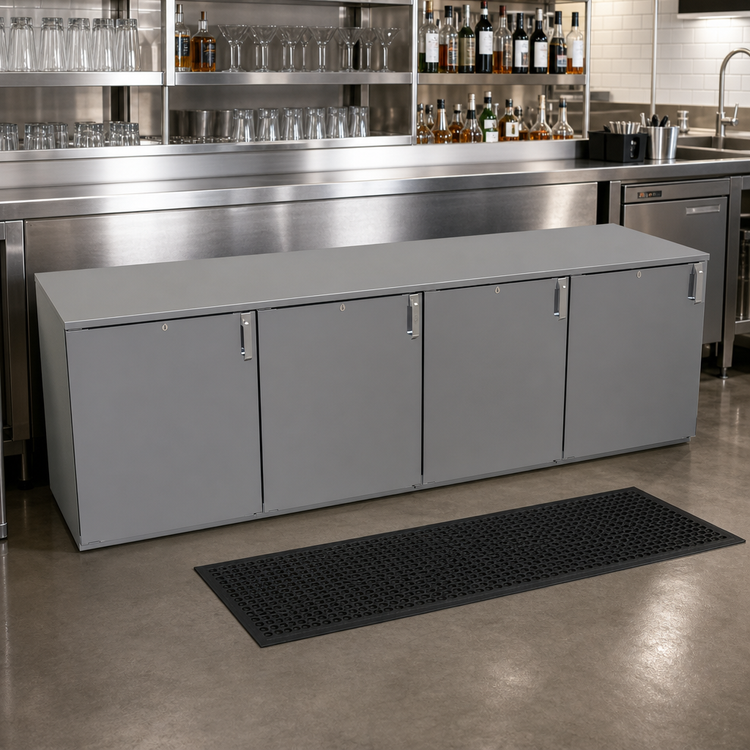Product image #2 for Glastender Low Profile Four-Section Back Bar Dry Storage Cabinet, 96 Inch Wide