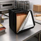 Thumbnail image #2 for American Metalcraft Deluxe BLB1926 Black Pizza Delivery Bag with Rack, Holds Up to 10 Pizza Boxes, 19 x 19 x 27 Inches