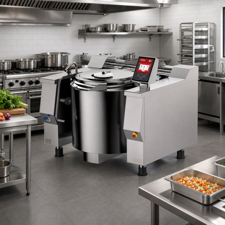 Product image #2 for Baskett 78 Gallon Electric Tilting Indirect Heat Kettle