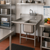 Thumbnail image #2 for Advance Tabco Regaline 1-Compartment Commercial Sink with Left-Hand Drainboard, 20 x 28 Inch Bowl, 14-Gauge 304 Stainless Steel