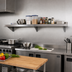 Thumbnail image #2 for 84 Inch x 14 Inch Wall-Mounted Stainless Steel Shelf with 1-1/2 Inch Rear Up-Turn