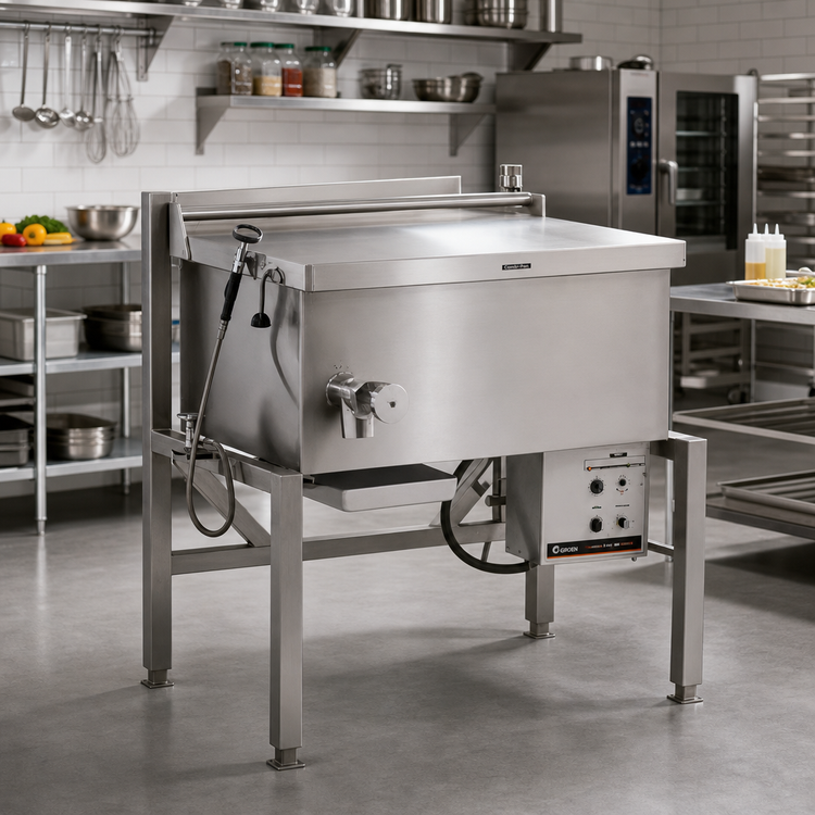 Product image #2 for Combi-Pan Electric Power-Tilt Braising Pan / Tilt Skillet, 15.2-Gallon Stainless Steel
