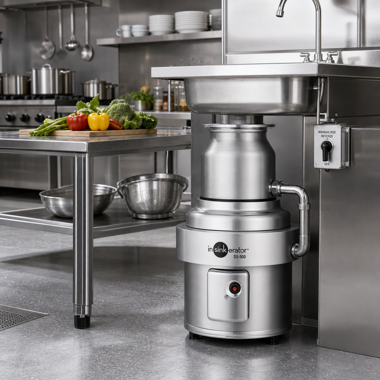 Product image #2 for InSinkErator SS-500 5 HP Stainless Steel Complete Disposer Package with 18-Inch Bowl and Manual Reverse Switch