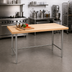 Thumbnail image #3 for Advance Tabco 72-Inch x 24-Inch Maple Top Work Table with Stainless Steel Base