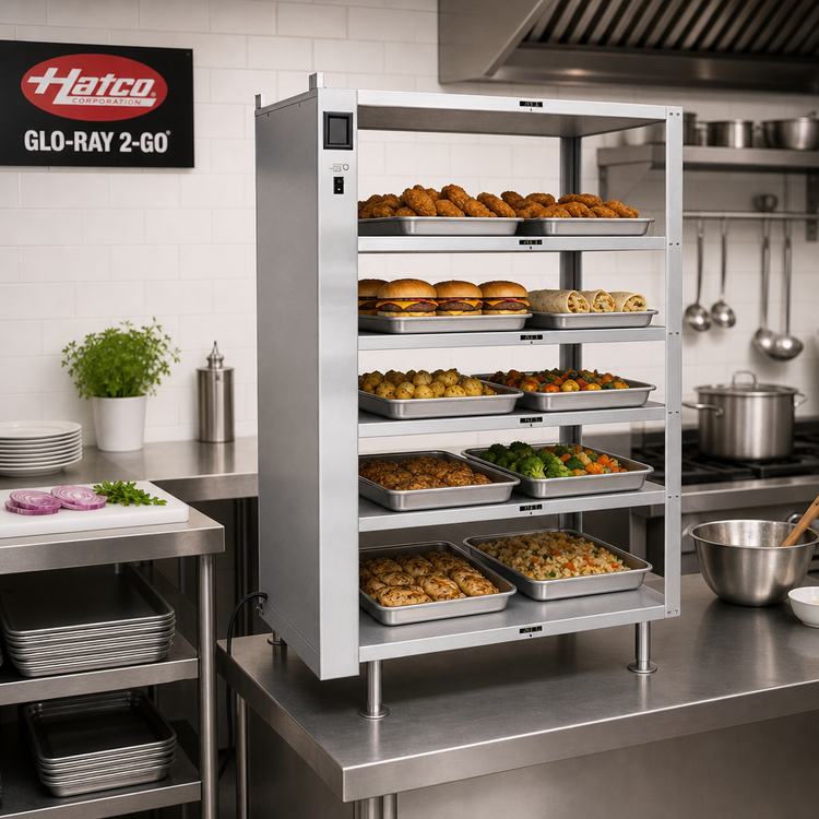 Product image #3 for Hatco Glo-Ray 2-Go 5-Tier Heated Holding Shelves, Stainless Steel, 120V