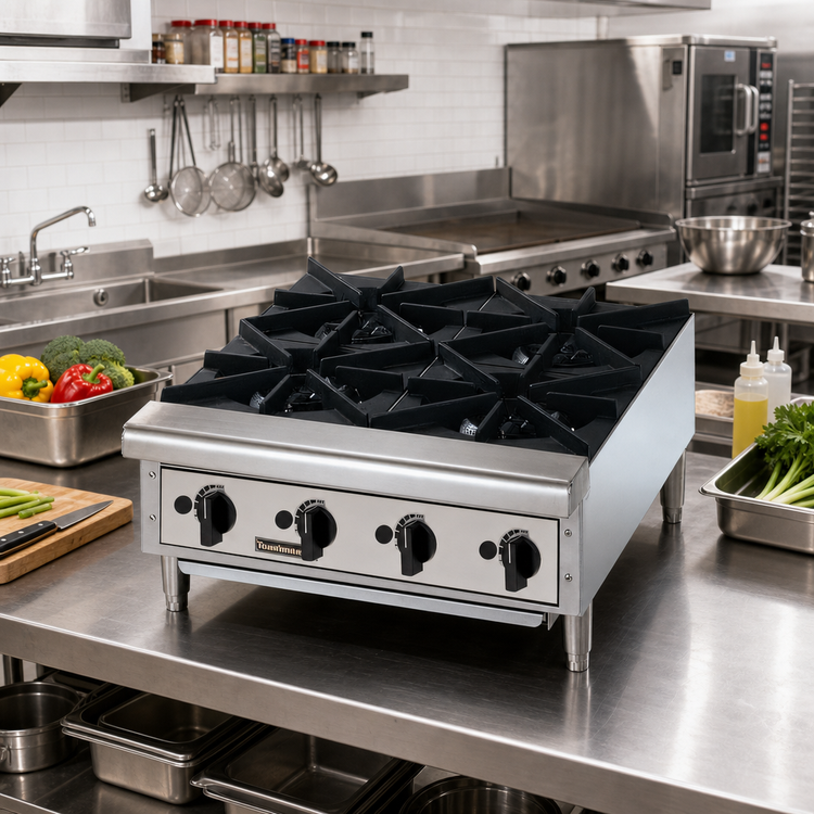 Product image #2 for Toastmaster TMHP6 36-Inch Countertop Gas Hot Plate, 6 Burners, Manual Control
