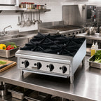 Thumbnail image #2 for Toastmaster (Middleby) TMHP6 36-Inch Countertop Gas Hot Plate, 6 Burners, Manual Control, Stainless Steel Front