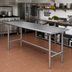 Thumbnail image #2 for Advance Tabco 120-Inch x 30-Inch Flat Top Open Base Stainless Steel Work Table with Galvanized Legs