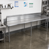 Thumbnail image #2 for 14 Gauge 304 Stainless Steel Right-Hand Clean Straight Dish Table with 10-1/2-Inch Backsplash, 143 x 30 Inches