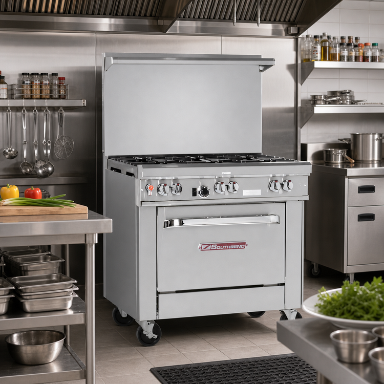 Product image #2 for Southbend Ultimate 36-Inch Gas Restaurant Range with 6 Star/Saute Burners and Standard Oven