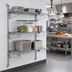 Thumbnail image #2 for Quantum Wall-Mount Cantilever Shelving Starter Unit with 3 Wire Shelves, 54-Inch Posts