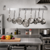 Thumbnail image #2 for John Boos Wall-Mount Single-Bar Stainless Steel Pot Rack with 10 Double Hooks