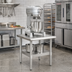 Thumbnail image #2 for Eagle Group 36 Inch x 36 Inch Stationary Stainless Steel Mixer Stand with Adjustable Undershelf