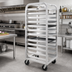 Thumbnail image #2 for Eagle Group Lifetime Series Stepped-Angle Aluminum Sheet Pan Rack with Casters, 25 x 26 x 73 Inches, 12-Slide