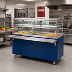 Thumbnail image #2 for Dinex DXPR3CM Mobile Refrigerated Cold Food Unit, 3-Pan Full-Size, 50-Inch, Stainless Steel Cold Pan, 120V