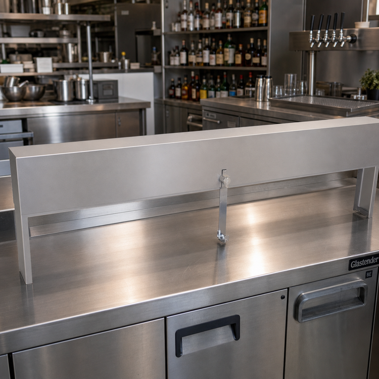 Product image #2 for Glastender 48-Inch Single Speed Rail Locking Cover, Stainless Steel