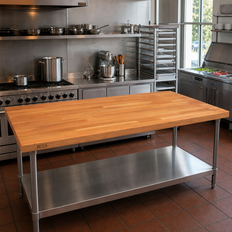 Product image #2 for Boos Block American Cherry Edge Grain Kitchen Countertop, 84 x 48 x 1-3/4 Inch, Penetrating Oil Finish