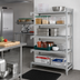 Thumbnail image #3 for Cambro Camshelving Premium Stationary Add-On Shelving Unit, 21 x 30 x 64 Inches, 5-Tier Vented, Speckled Gray
