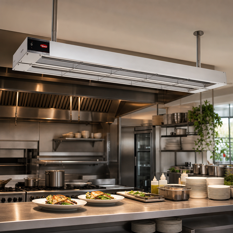 Product image #2 for Hatco Glo-Ray 66-Inch Double Unlighted Infrared Strip Heater, Aluminum, 3.12 kW