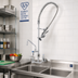 Thumbnail image #2 for T&S Brass EasyInstall Wall-Mount Pre-Rinse Unit with 8 Inch Centers, 12 Inch Swing Spout, and 1.15 GPM Spray Valve