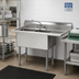 Thumbnail image #2 for Advance Tabco 2-Compartment Fabricated Stainless Steel Sink with Right-Hand Drainboard, 24 x 24 x 14-Inch Bowls