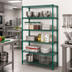 Thumbnail image #2 for Quantum 48-Inch Wide 5-Shelf Wire Shelving Starter Kit, 12-Inch Deep x 86-Inch High, Green Epoxy Antimicrobial Finish