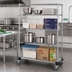 Thumbnail image #2 for Quantum 60-Inch x 18-Inch Chrome Mobile Wire Shelving Cart with 4 Shelves