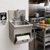 Thumbnail image #2 for Space Saver Wall-Mounted 304 Stainless Steel Hand Sink with Gooseneck Faucet, Soap Holder, and Towel Dispenser