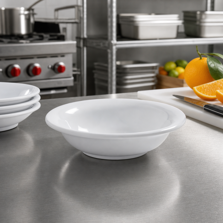 Product image #3 for American Metalcraft Jane Round White Melamine Fruit Bowl, 5 oz.