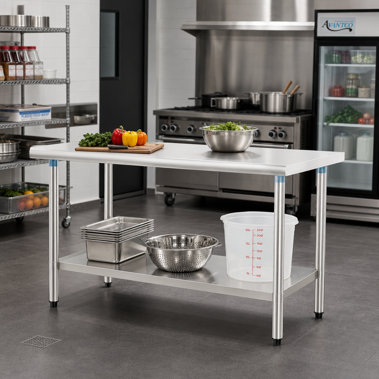 Product image #2 for Deluxe Series 72-Inch x 30-Inch Stainless Steel Work Table with Adjustable Undershelf