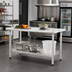 Thumbnail image #2 for Deluxe Series 72-Inch x 30-Inch Stainless Steel Work Table with Adjustable Undershelf