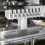 Thumbnail image #2 for Perlick Corporation 4006S10BPC2 10-Faucet Wide Base Tee Draft Beer Tower, Countertop, Extra High, Glycol-Cooled, Polished Chrome