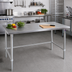 Thumbnail image #2 for John Boos Stallion 120 x 36 Inch Stainless Steel Flat Top Work Table with Safety Edge