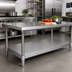 Thumbnail image #2 for BK Resources 18/430 Stainless Steel Undershelf for 72 Inch W x 36 Inch D Work Table