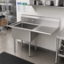 Thumbnail image #2 for BK Resources Economy 1-Compartment Stainless Steel Sink with Right Drainboard, 38-1/2 Inch Wide