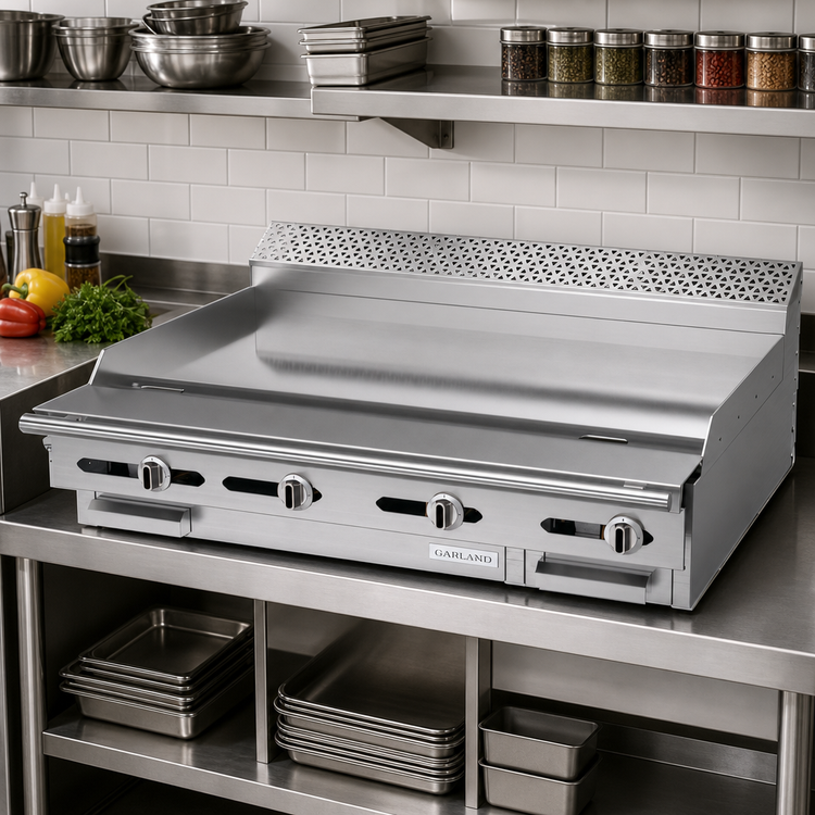 Product image #2 for Garland Cuisine 48-Inch Heavy Duty Gas Griddle Top Range, Modular Top, 1-Inch Steel Plate, 120,000 BTU