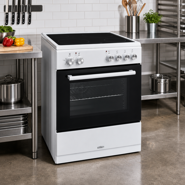 Product image #3 for Summit Appliance 24-Inch White Electric Smooth-Top Convection Range