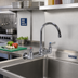 Thumbnail image #3 for Advance Tabco K-161 Heavy-Duty Lead-Free 6-Inch Gooseneck Splash Mount Faucet