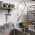 Thumbnail image #2 for EasyInstall Deck-Mount Spring Action Gooseneck Pre-Rinse Unit with Add-On Faucet