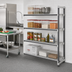 Thumbnail image #2 for Cambro Camshelving Elements XTRA 18-Inch Deep x 72-Inch Long x 84-Inch High 4-Tier Vented Stationary Add-On Polymer Shelving Unit, Speckled Gray