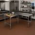 Thumbnail image #2 for John Boos L-Shaped Stainless Steel Corner Work Table with Safety Edge