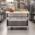 Thumbnail image #2 for Dinex ServeXpress DXPDME3DS 3-Well Electric Stationary Hot Food Table with Enclosed Cabinet Base