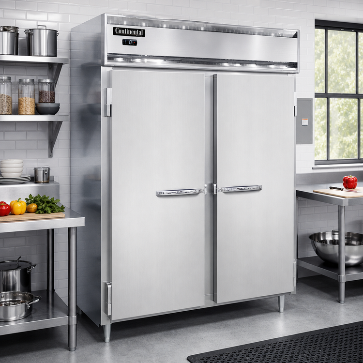 Product image #2 for Continental Refrigerator Designer Line D2FENSA 52 Cu. Ft. Two-Section Wide Reach-In Freezer