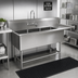 Thumbnail image #2 for John Boos Pro-Bowl 3-Compartment Sink with Right Drainboard, 18 x 24 x 12 Inch Bowls, 16-Gauge Stainless Steel