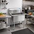 Thumbnail image #2 for One-Compartment Stainless Steel Sink with 18 x 24 x 14-Inch Bowl, 9-Inch Backsplash, and Galvanized Legs